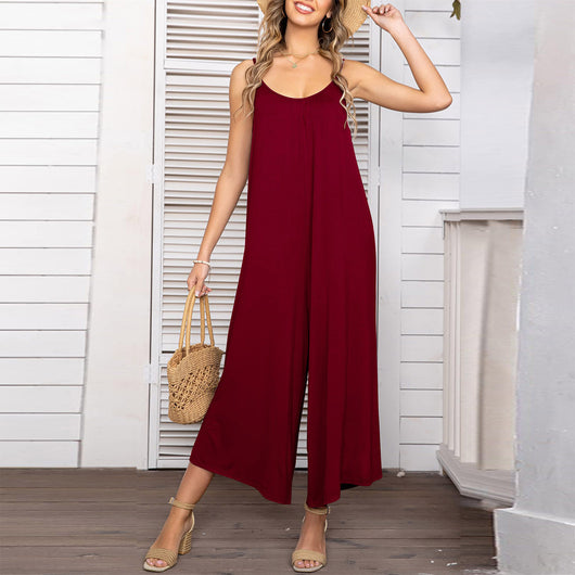 Jumpsuit Elegante sin Mangas con Pantalón Ancho - Image 3