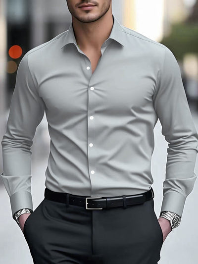 Camisa Blanca Formal Slim Fit para Primavera y Otoño - Image 25