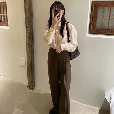 Camisa Tencel de Manga Larga Colores Sólidos para Trabajo Diario - Image 6