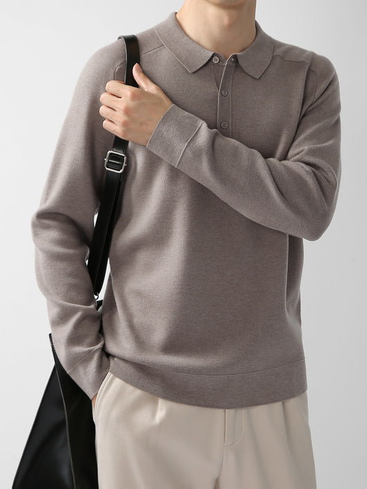 Suéter de Punto Casual en Lana de Cordero - Diseño Liso y Moderno - Image 9
