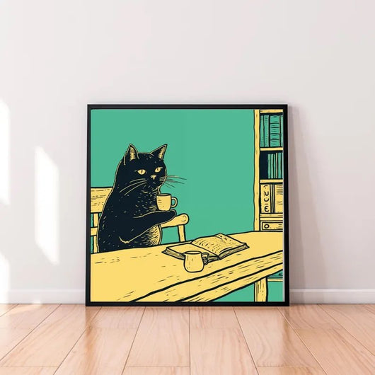 Cuadro Decorativo Retro Gato Cartoon para Hogar y Restaurantes - Image 10