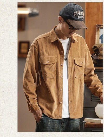 Chaqueta de Trabajo Pesada Estilo Retro Americano para Hombre - Image 24