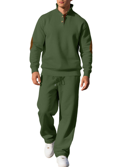 Conjunto Otoñal: Pantalón Casual y Suéter Jacquard con Cuello Alto - Image 6