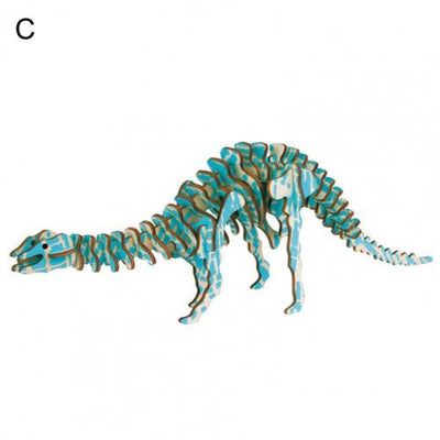 Puzzle 3D de Tiranosaurio en Madera - Juguete Educativo para Niños