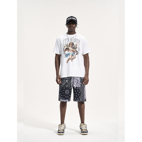 Shorts Casuales Holgados con Cordón - Pantalones Cortos de Cinco Puntos