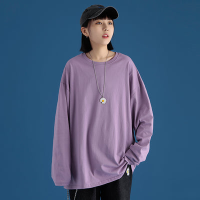 Playera Manga Larga a Juego para Parejas - Colores Sólidos - Image 14
