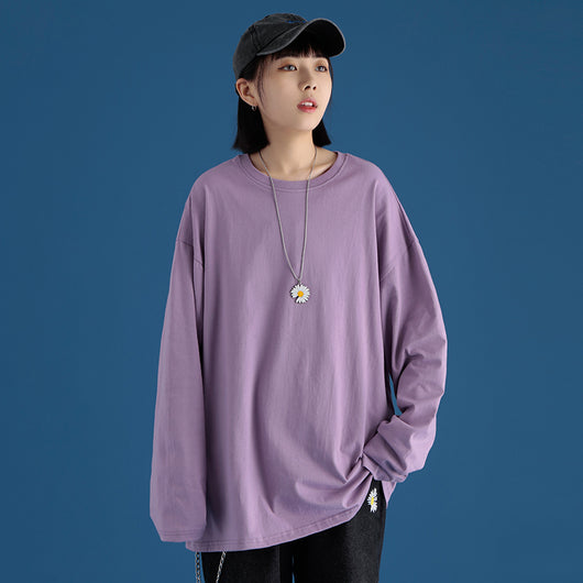 Playera Manga Larga a Juego para Parejas - Colores Sólidos - Image 14