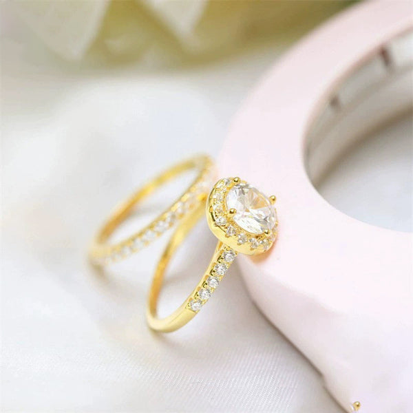 Anillo de Plata 925 con Circonita de 7mm - Simulante de Diamante