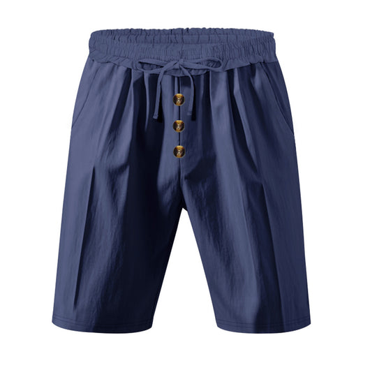 Shorts de Lino Sueltos para Hombre - Estilo Playa Casual Lavado - Image 43