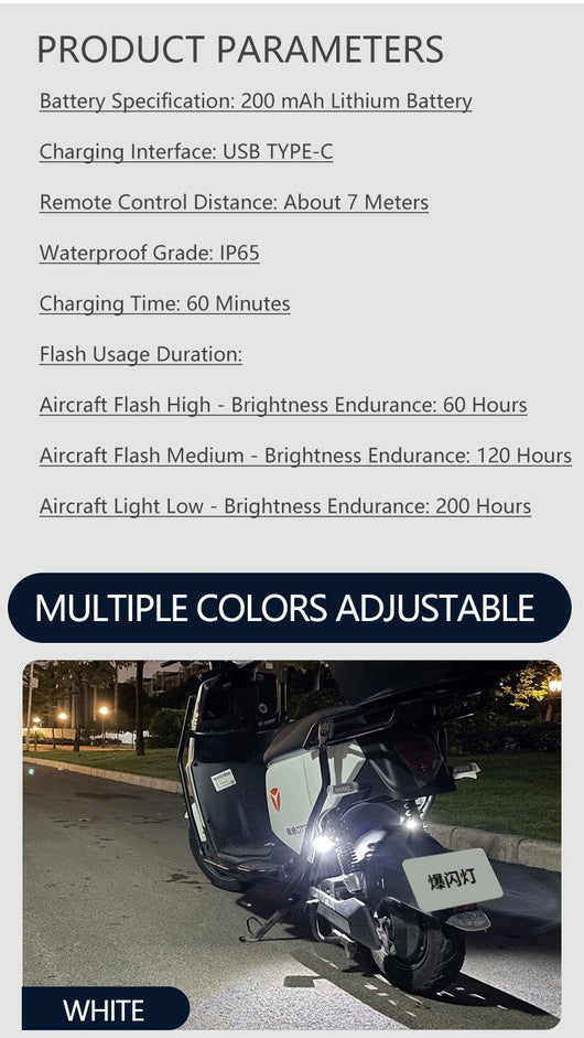 Luz de Advertencia LED para Motocicleta con Control Remoto Inalámbrico - Image 21