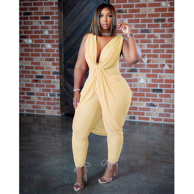 Jumpsuit Ejecutivo de Seda Láctea para Mujer - Talla Grande - Image 12