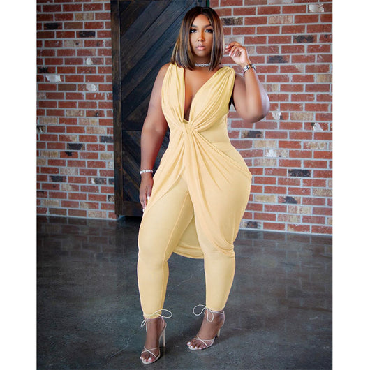 Jumpsuit Ejecutivo de Seda Láctea para Mujer - Talla Grande - Image 12