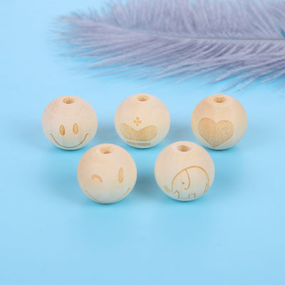 Cuentas de Madera Grabadas a Láser para Joyería DIY - Image 16