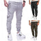 Pantalones Deportivos Hombre Rayas Plisados Casual