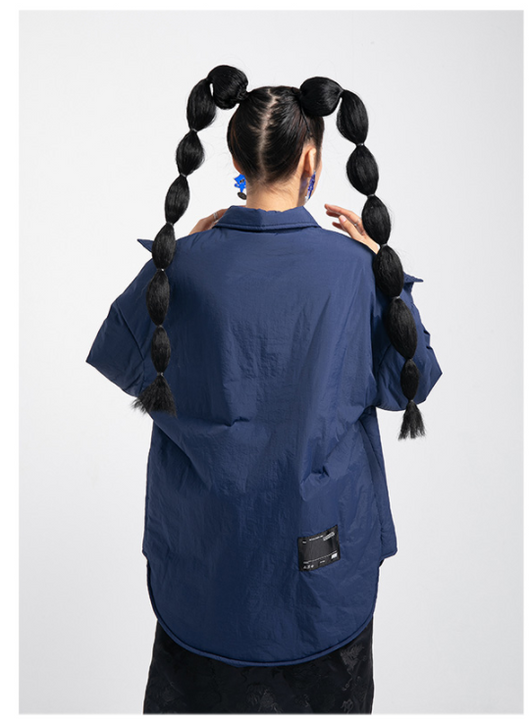 Chaqueta Acolchada Casual Estilo Camisero de Algodón Japonés - Image 19