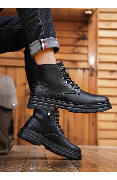 Botas de Trabajo Vintage Americano Alto Otoño Invierno - Image 8