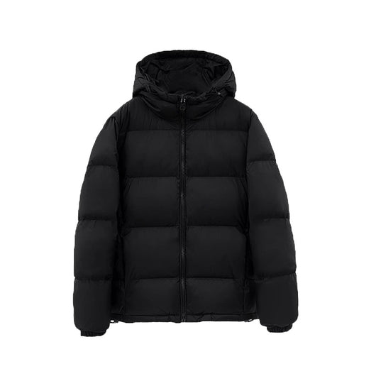 Abrigo Acolchado de Plumón para Mujer con Capucha, Suelto y Cálido - Diseño de Pareja - Image 7