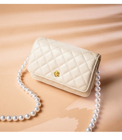 Bolso de Cadena Diamante Estilo Perfume en Cuero Pequeño - Image 23