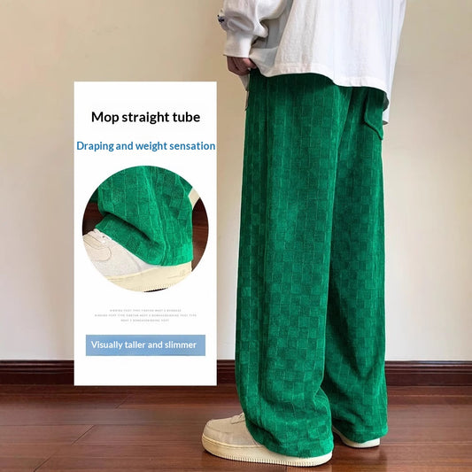 Pantalones Casuales Talla Grande con Patrón Cuadros para Hombre - Image 2