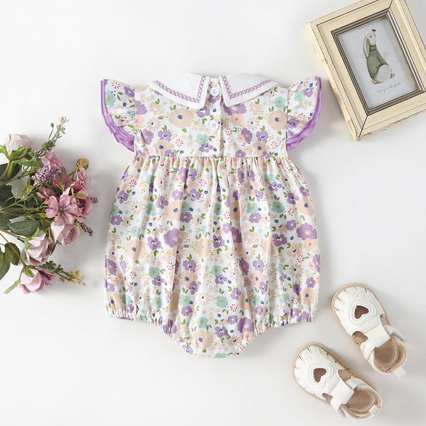Enterizo Floral Minimalista Estilo Western para Bebé