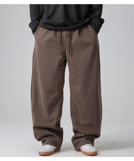 Pantalones Casuales Holgados con Cordón Ajustable y Forro Polar - Image 2