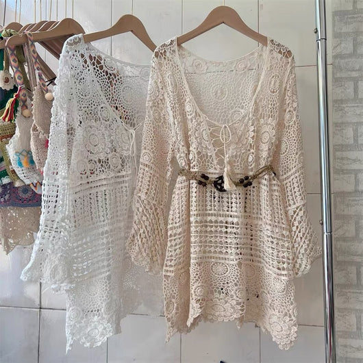 Blusa de Crochet Calada para Playa - Image 28