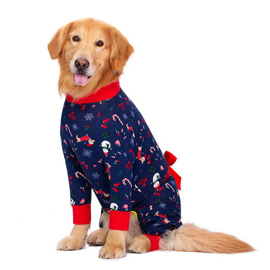 Pijama Antipeluche para Perros Grandes con Decoración de Moño - Image 6