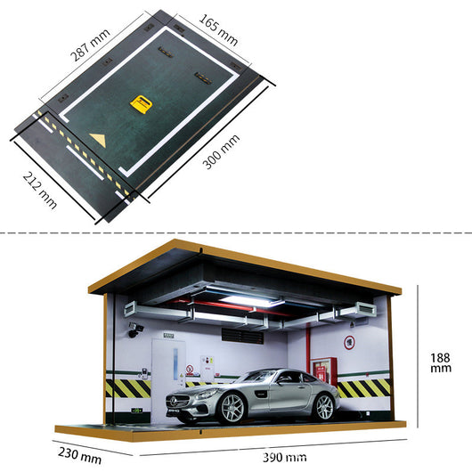 Estacionamiento de Modelos de Autos con Iluminación LED y Protección Antipolvo - Image 2