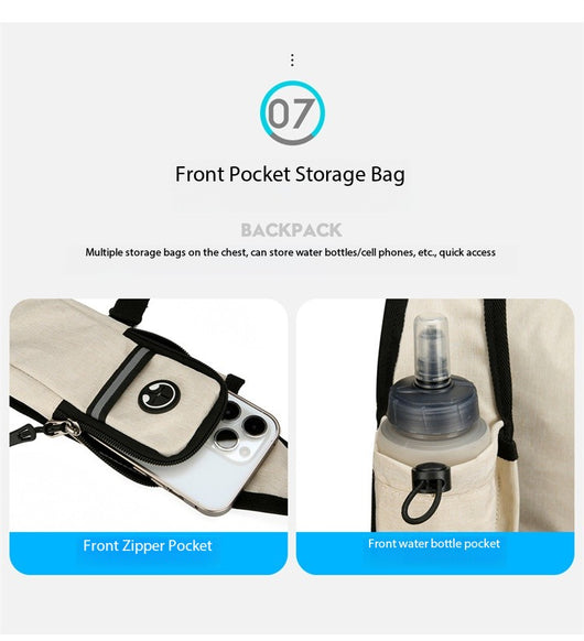 Mochila Casual AZELA Púrpura Ligera, Daypack Multicompartimento con Malla Transpirable - Image 31