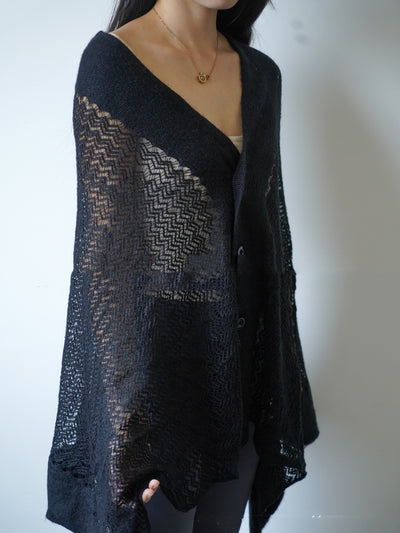 Cardigan Calado Tipo Chal - Estilo de Blogueras Europeas y Americanas - Image 9