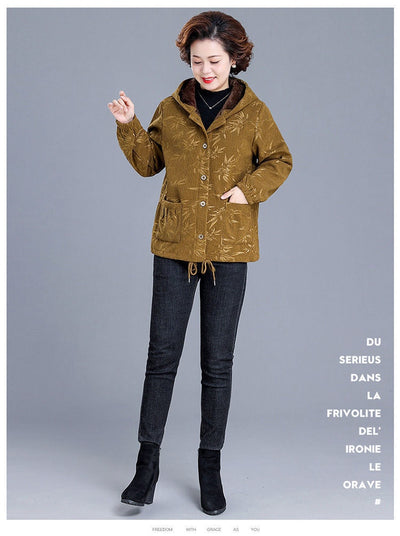 Abrigo Acolchado con Capucha para Mujer Madura - Chaqueta Térmica Forrada en Fleece - Image 26