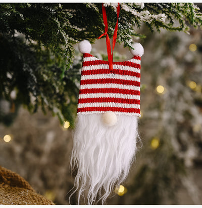 Adorno Navideño Gorro Doble Bola con Base de Madera - Decoración Festiva Elegante - Image 14