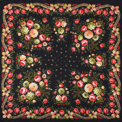 Pashmina Étnica con Flores Bordadas y Borlas - Image 4