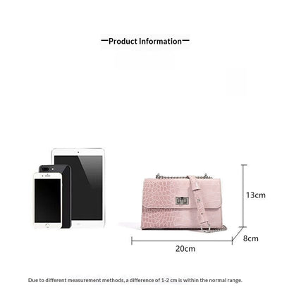 Bolso Crossbody Cuadrado Elegante con Cadena para Diario - Image 6