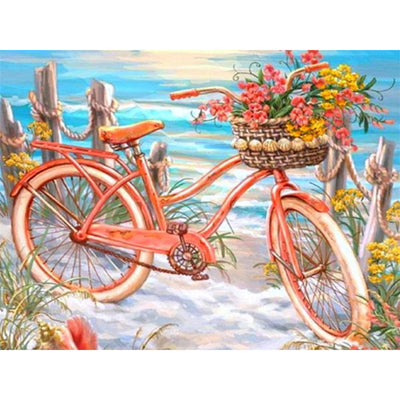 Kit Pintura de Diamantes Cuadrada Playa y Bicicleta - Image 5