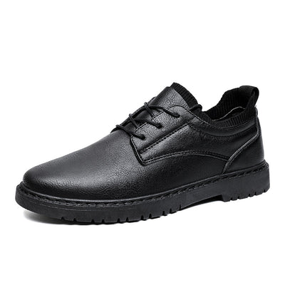 Zapatos de Trabajo Cuero Británico Otoño Invierno para Hombre - Image 4