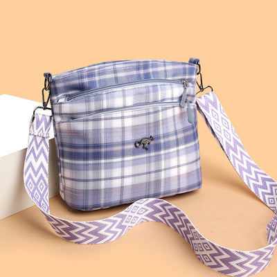 Bolsa Bandolera Escolar de Cuadros Artísticos Gran Capacidad para Mujeres - Image 13