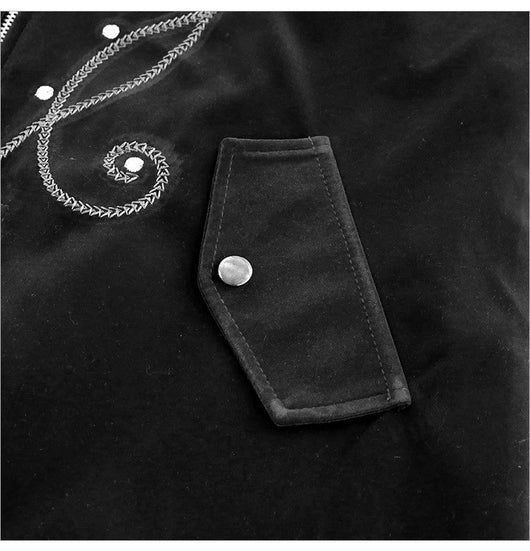Abrigo Gótico Halloween con Cuello Alzado para Hombre - Image 4