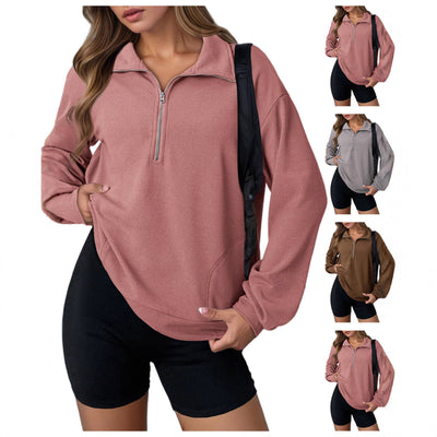 Suéter con Solapa Oversize de Cierre para Mujer - Image 2