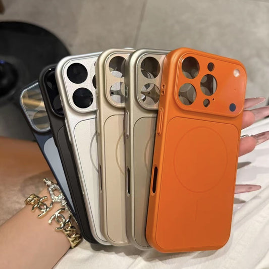 Funda Magnética de Vidrio Esmerilado para iPhone 17, 16, 15, 14, 13 Pro Max con Carga Inalámbrica