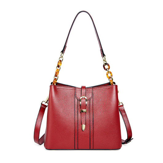 Bolso Bucket de Cuero Genuino Gran Capacidad - Image 7