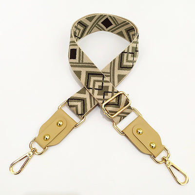 Correa Ajustable para Bolso Mensajero con Tejido Jacquard y Detalles en Cuero - Image 37