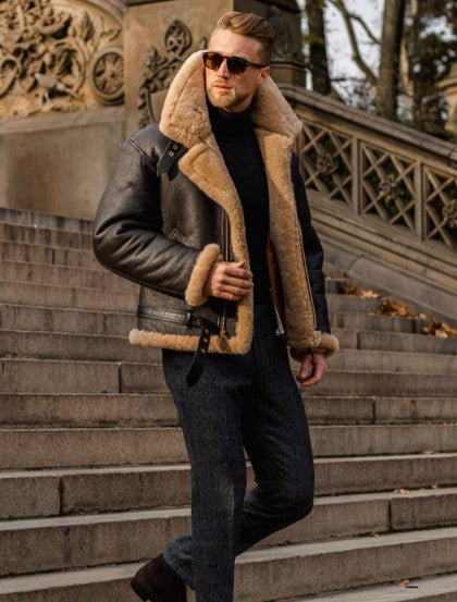 Chaqueta Acolchada Peluda para Hombre - Abrigo Grueso de Invierno - Image 5