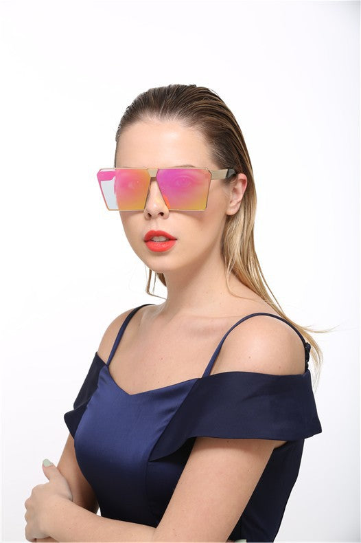 Silver-framed square polarized sunglasses with dark gray lenses and textured temples on a white background. - Image 35