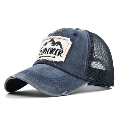 Gorra de Béisbol Vintage con Bordado Desteñido y Visera Curva de Malla - Image 16