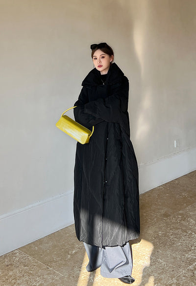 Abrigo Largo Invierno Talla Grande Estilo Coreano para Mujer - Image 26