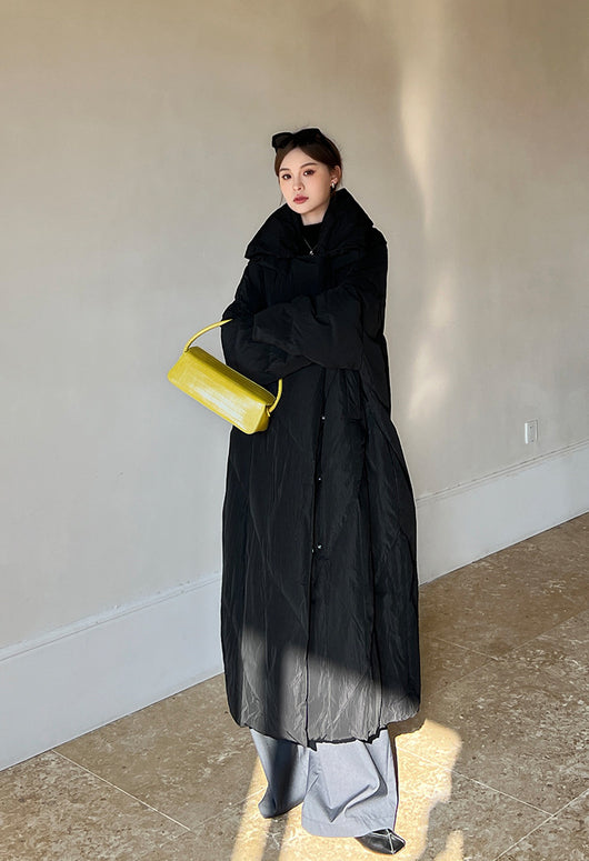 Abrigo Largo Invierno Talla Grande Estilo Coreano para Mujer - Image 26