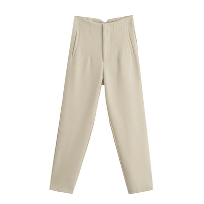 Pantalones de Trabajo Elegantes Cintura Alta para Mujer - Ajuste Slim Fitness - Image 8