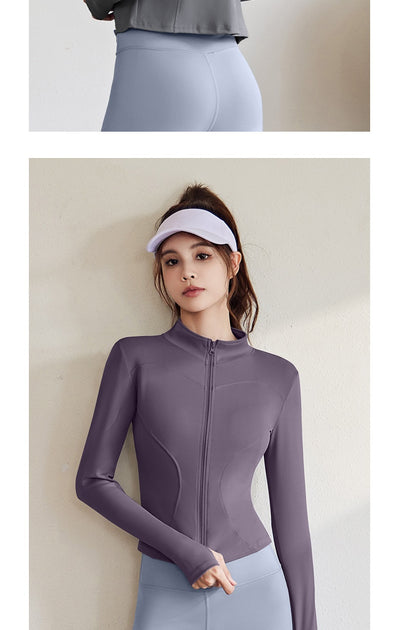 Chaqueta Deportiva Mujer Manga Larga Ajustada para Running, Fitness y Yoga - Image 35