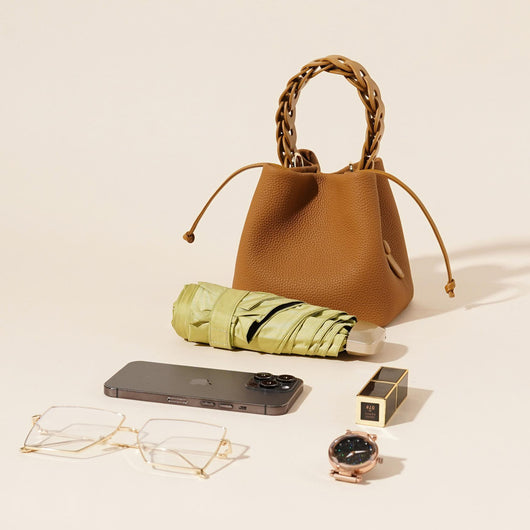 Bolso Bandolera de Cuero Vegetal - Estilo Bucket Vintage - Image 17